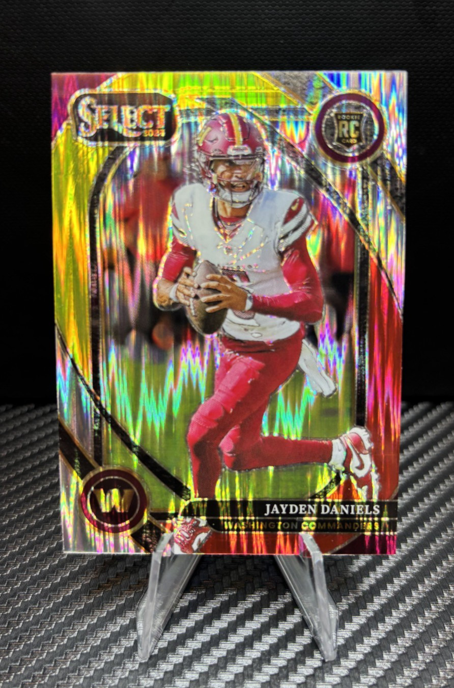2024 Jayden Daniels - Club Level Black & Red Shock Prizm (RC) #217