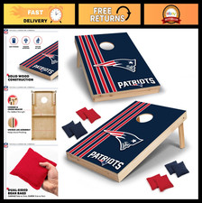 Portable NFL Football Cornhole Set - 2 Boards  8 Bags - Outdoor Game Fun