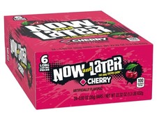 Now and Later Cherry Candy Chews 24 Count Box 6 piece bars Chewy Bulk Taffy