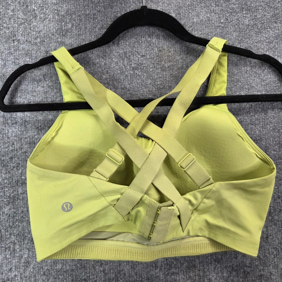 Sujetador deportivo de soporte alto Lululemon Energy para mujer, talla 34DD limón lima Foto 3 de 4
