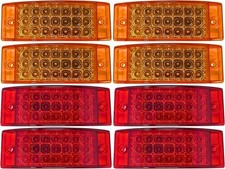 Led Side Marker Lights 4 Amber 4 Red 6 Clearance Lights For Trucks Led Side Marker Lights 4 Amber 4 Red 6 Clearance Lights For Trucks
