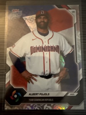 Topps Now WBC #DR12 Albert Pujols Logo Refractor Dominican Republic