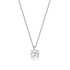 Lab Grown Diamond Necklace in 9ct White Gold Hallmarked 15 - 17" Adjustable