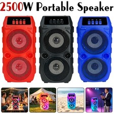 2500W Portable Bluetooth Speaker Sub Woofer Heavy Bass Loud Sound Party System