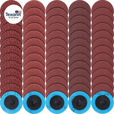 250 Pcs Mix Roll Lock Discs Set 36 60 80 120 240 Grit 2 Inch Sanding Discs Die G 0.27 per gallon