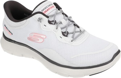 Skechers Damen Flex Appeal 5.0 Easy 6.5 UK, weiß Mesh TPU Multi Trim 
