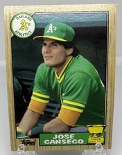 1987 Topps Jose Canseco #620 Rookie Card RC Oakland Athletics 