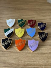Head Boy Shield School Pin Badge - Enamel School Pin Badge - 11 Colours