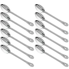 OCS Parts Set of 12 Slotted Basting, Serving, and Cooking Spoons  15-Inch