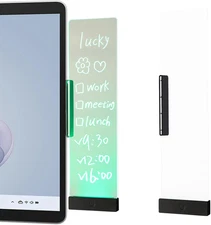 LED Memo Board with Sticky Note Holder, Clear Acrylic Computer Monitor Organi...