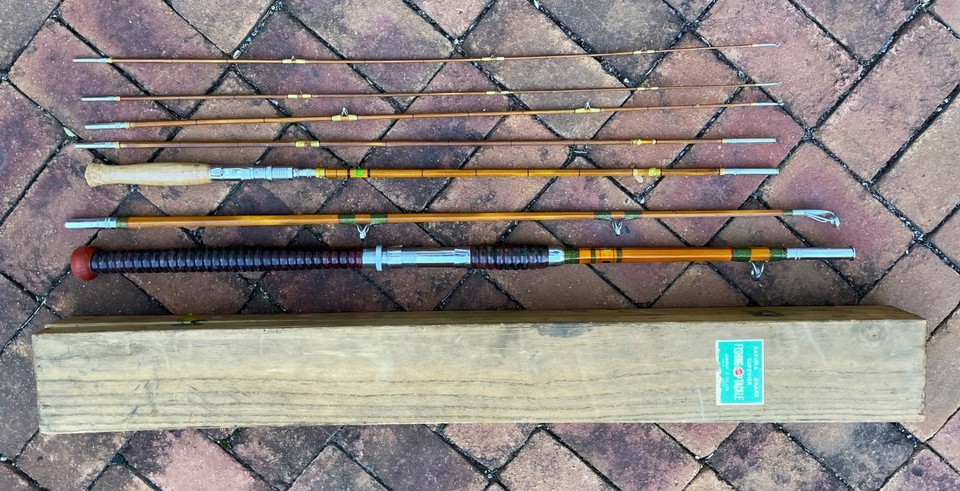 Sakura Split Bamboo Rod Set w/ Saltwater Rod 7-pc Japan – Vintage 1950 ...