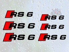 6x Audi RS6 Brake Caliper Decals Stickers 3 sizes  rs3 rs5 rs6 rs7 rs4