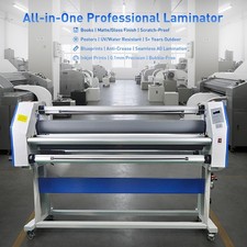 67" Full-Auto Wide Format Cold Laminator Machine Heat Assisted & Trimmer .