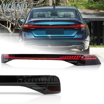 VLAND Smoked LED Tail Lights Assembly w/Animation For Honda Accord 2023-2024 Set