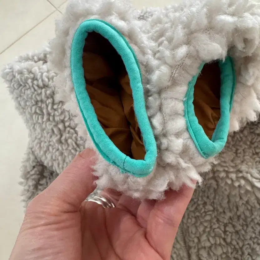 Patagonia Kids Girls Fuzzy Jacket - Size 3-6 Years, Mint & Gray thumbnail 3