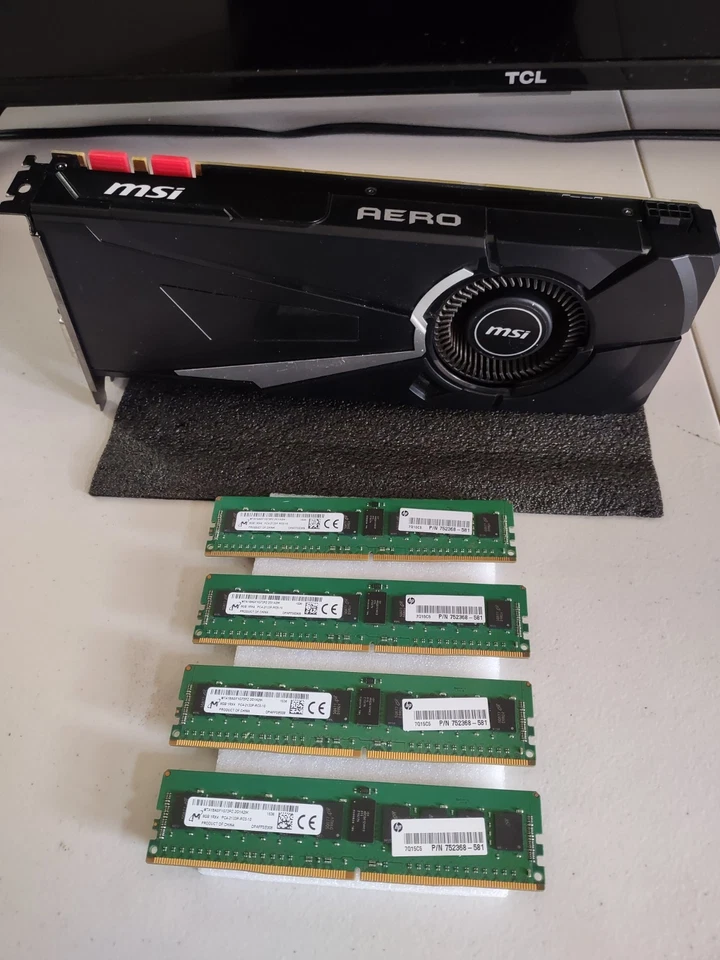 Gpu Ram Combo - MSI 1080 OC - 32gb DDR4 (4x8gb) 2133MHz - Image 2 of 4