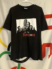 Vintage Y2K The Simpsons T Shirt Large Delta Black Sopranos Gangster