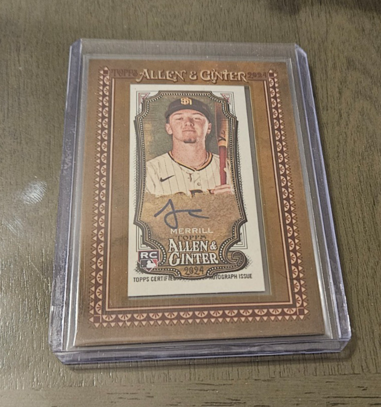 2024 Topps Allen & Ginter Jackson Merrill Framed Mini Auto RC San Diego Padres