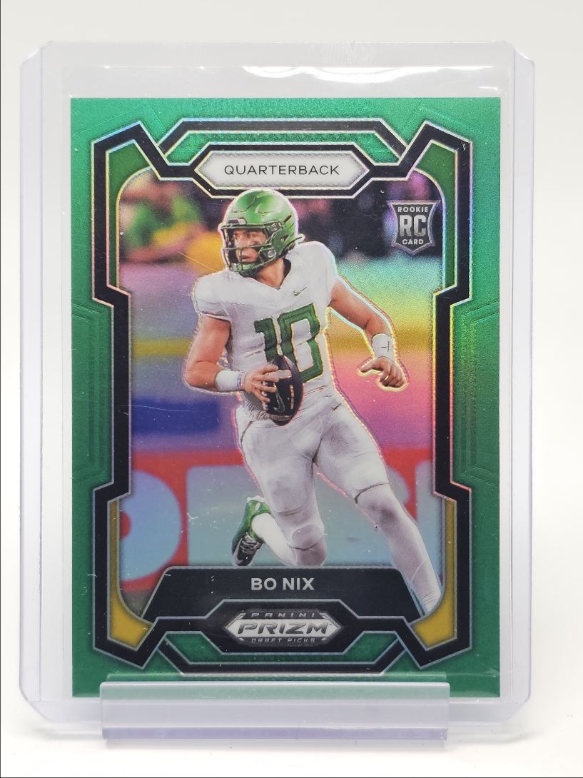 BO NIX 2024 PANINI PRIZM DRAFT PICKS FOOTBALL ROOKIE GREEN #105 RC Q5939