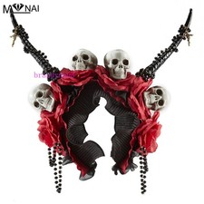 Gothic Cosplay Accessory Dark Witch Goat Horn Headband Vintage Skull Halloween