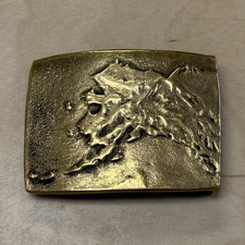 Vintage Anacortes Brass Works LTD Alaska Buckle 1975 Signed by Kit Marcinko