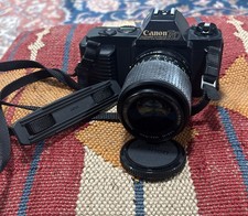 Canon T50 35mm SLR Film Camera w/ Gemini MC Auto 35-70 1:3.5-4.5 Lens Tested Vtg