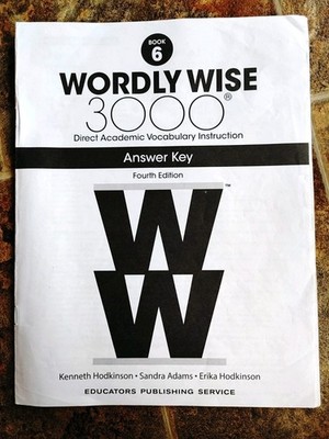Wordly Wise 3000 Book 6   Answer Key (Fourth Edition, 2018)