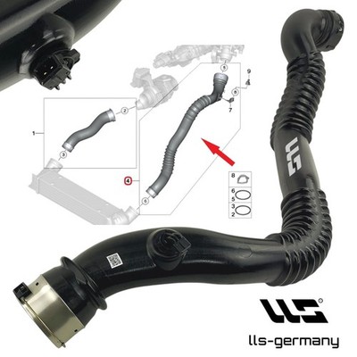 Turboschlauch für BMW 5er Limousine (E60 LCI) 520d 11617803748 (130 kW / 177 PS)