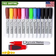 Magnetic Dry Erase Markers with Eraser Low Odor Fine Tip Whiteboard Pens Pack