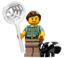 LEGO Animal Control Officer Minifigure with skunk Series 15 CMF 71011 - NEW