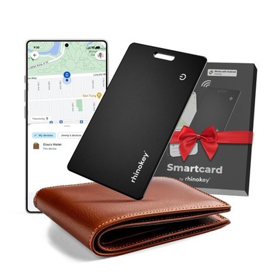 Rhinokey Wallet Tracker Card Android Google Find Hub 0.07in Slim Rechargeable