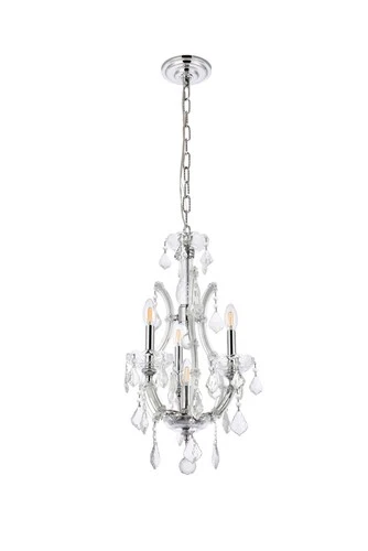 Elegant Lighting Maria Theresa 4 Light Royal Crystal Chandelier - Picture 5 of 9