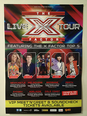 X FACTOR LIVE TOUR Poster 2013 A2 Top 5 Jiordan Taylor Third Degree Dami Jai NEW