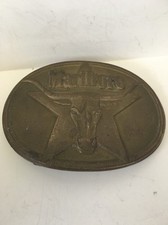 Marlboro Longhorn Belt buckle Philip Morris.INC Solid Brass Vintage
