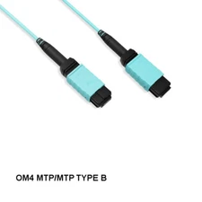Kentek 32'/10m MTP Type B OM4 50/125 Multi-Mode 12 Fibers Trunk Cable OFNP MPO