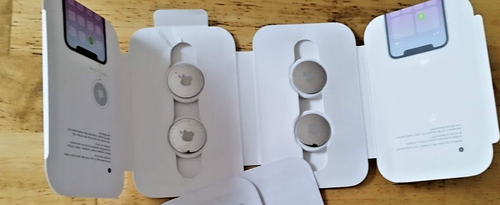 Original Apple Air Tag Location Tracker x 4 / Box Opened/ New Unused - Photo 5 sur 7