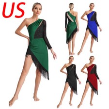 Womens Dancewear Rhinestones Dance Dress Dancing Costume Lyrical With Shorts