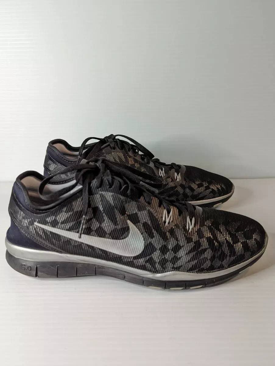 Nike Free 5.0 TR 5 Women&#039;s Size Black Metallic 806277-001 | eBay