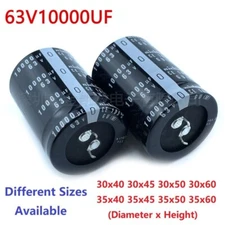 2Pcs/Lot Japan Nichicon/NCC 10000uF 63V 63v10000uF 30X40 Snap-in PSU Capacitor