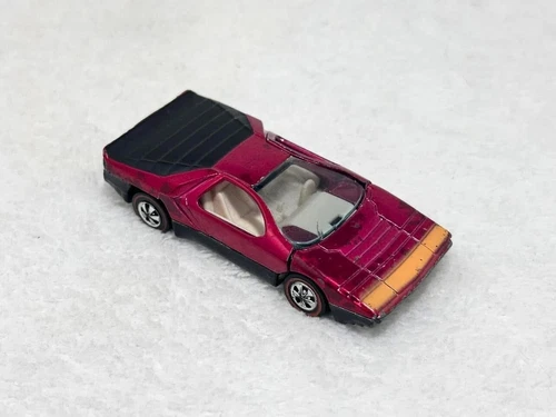 Hot Wheels Redline Carabo Rose VERY RARE ROSE W/ WHITE INTERIOR NEAR MINT! WOW!