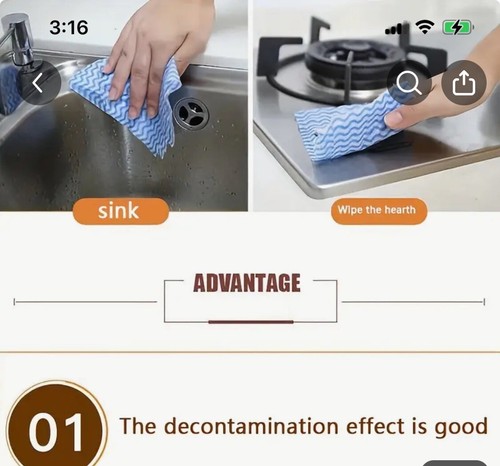 Disposable Cleaning Washing Cloth for Kitchen, Multi-Use Dish Towels, - 第 4/7 張圖片