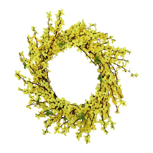 Simulated Forsythia Pendant Handmade Wreath Flower Garland Decor Floral