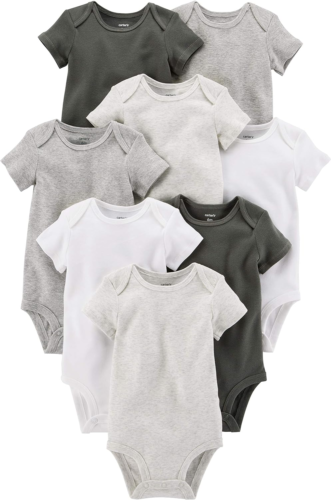 Unisex-Baby 8-Pack Short Sleeve Bodysuits