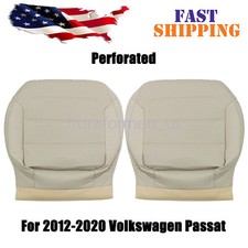 2012 To 2020 Fits For Vw Passat Driver Passenger Bottom Leather Seat Cover Tan 2012 To 2020 Fits For Vw Passat Driver Passenger Bottom Leather Seat Cover Tan