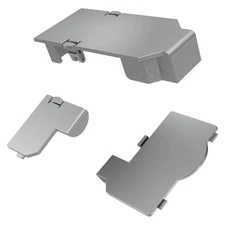 XYAB 3 Piece Port Covers Set for Nintendo GameCube - Silver