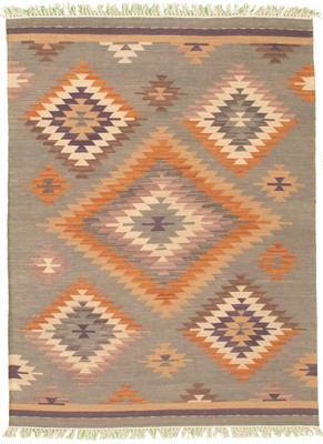 Vintage Hand Woven Carpet 4'2'' x 6'0'' Traditional Wool Kilim Rug
