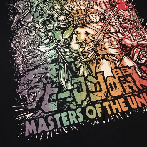 Masters of the Universe - He-Man - Skeletor - hand printed i UK T-Shirt - 80s - Picture 10 of 15