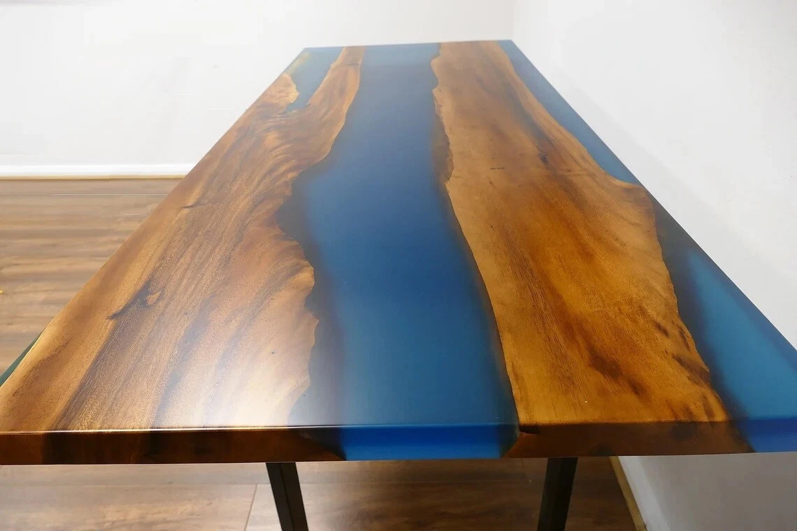 Resin Table 170x70cm Epoxy Resin Table River Beach Ocean Dining Table