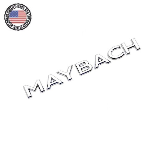 4ea Silver Side Fende Rear Badge Maybach Letter Emblem Fits Benz S-Class W222 - Foto 4 di 4