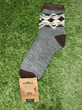 NORTHEAST OUTFITTERS MENS NAVY NEO COZY CABIN TRIBAL CUFF SOCKS SIZE 8-12.5